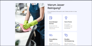 why choose us section with service benefits